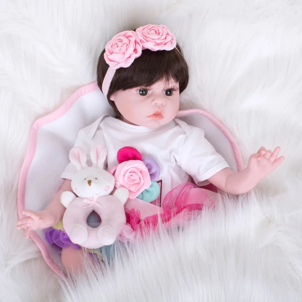 2" Девочка Кукла reborn ткань тело reborn babie с бутылочка с соской Bebe живой reborn bonecas Дети подарок