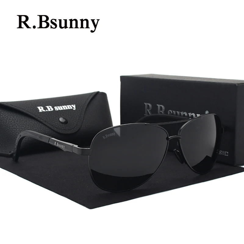 

R.Bsunny R109 Sunglasses Retro Classic Designer Men Sunglasses Aluminum Polarized Sun Glasses Driving UV400 Oculos
