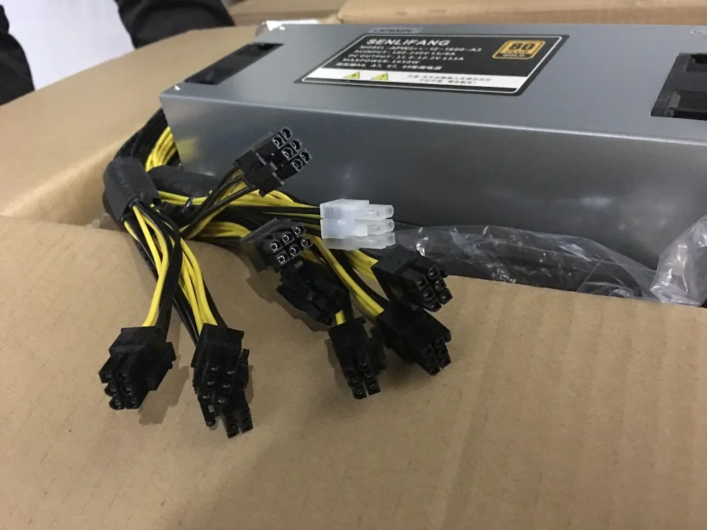1800 Вт шахтерский источник питания 6PIN * 10 Antminer APW3 + 12 1600 ETH PSU antminer S9 S7 L3 BTC LTC DASH Mining power