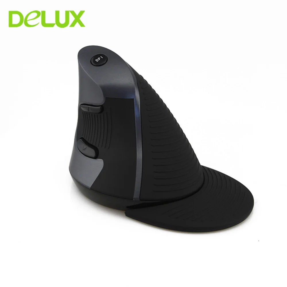 Мышь Вертикальная Беспроводная оптическая Delux M618 1600DPI USB 5 кнопок | Компьютеры и