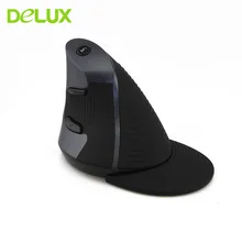 Delux M618 Wireless Mouse Ergonomic Vertical Gaming Mouse 1600DPI USB Optical Mause Computer Mice sem fio For PC gamer Laptop