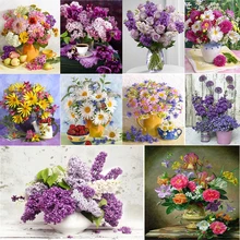 5D DIY Алмазная Цветочная композиция Цветочная ваза с крестиком вышивка мозаика Алмазный домашний Декор подарок на заказ