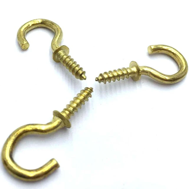 100pcs Hooks Screw Hangingduty Heavy metal Plants Bolt Hook