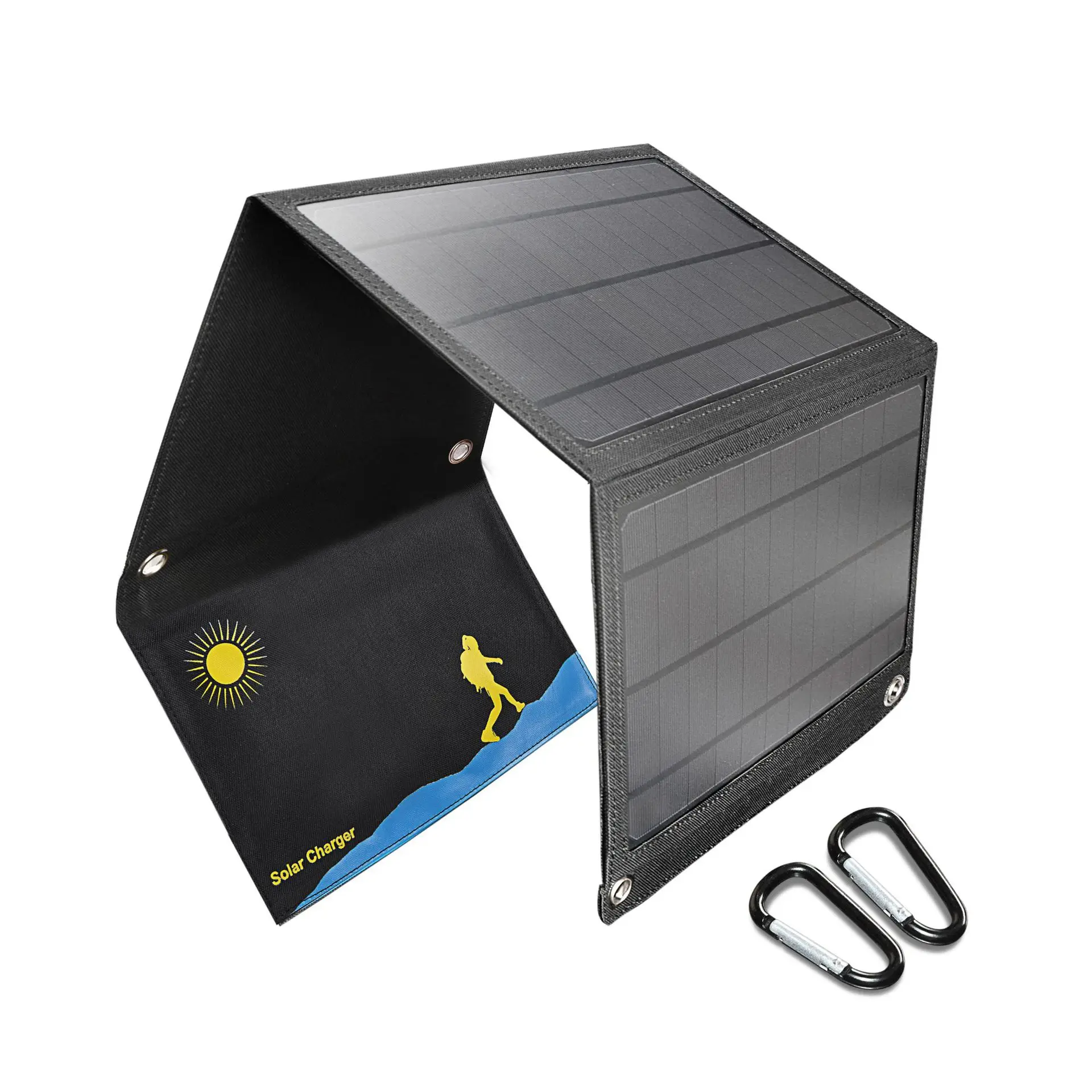 

Portable 21W Folding Foldable Waterproof Solar Panel Charger Mobile Power Bank for Phone Battery Dual USB Port Outdoor Solar box