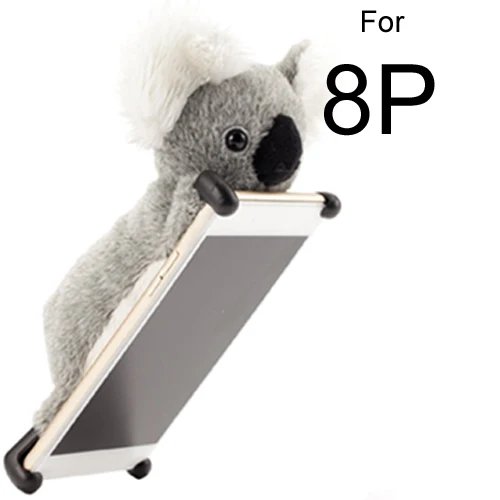 Для iPhone милый пушистый мех кролика теплый плюшевый мех 3D Белый медведь и панда игрушка кукла Новинка портмоне на молнии мягкий чехол из ТПУ - Цвет: For iphone 8plus