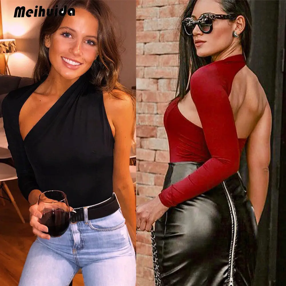 

Rompers 2018 New Brand Womens One Shoulder Ripped Casual Jumpsuit Ladies Evening Party Playsuit Leotard Top