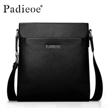 New Arrival Real Cowhide Leather Bag Shoulder Handbags Litchi grain Men Messenger Bags Small Men’s Sling Bags Black ZP01