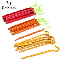 BLACKDEER 8 Uds al aire libre clavos para Camping clavijas para tienda de aleación de aluminio de ABS senderismo gancho clavo de juego para pastizales