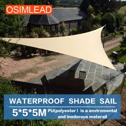 Держать вне ультрафиолетового (УФ) 95% 5*5*5 м покрытие из водонепроницаемой искуственной кожи солнце теневой парусный навес палатка