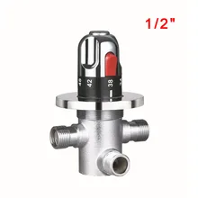 1/" дюймов DN15 латунь термостатический смесительный Клапан Солнечный водонагреватель Клапан Регулировка Mixing Температура воды смеситель