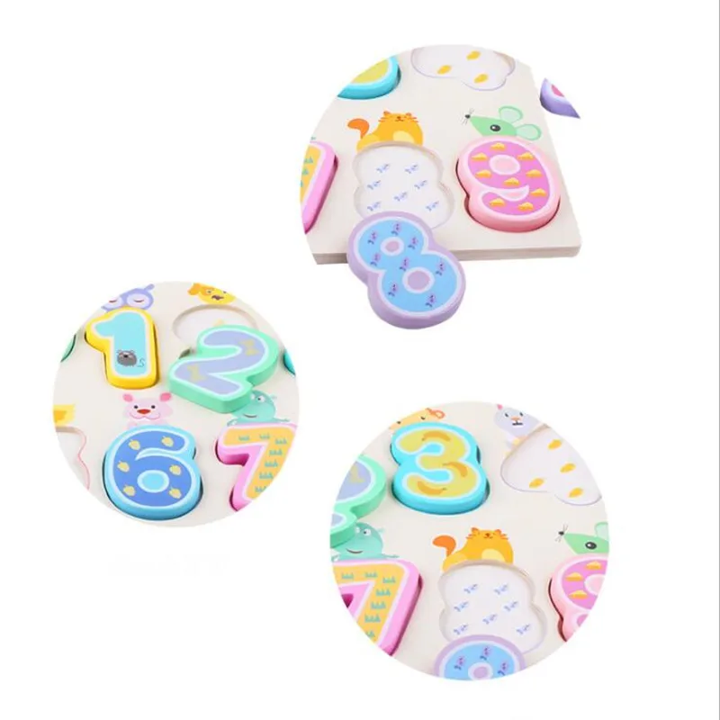 Животные и цифровой познавательный, на поиск соответствия головоломка Деревянный обучающий тур обучения ребенка ручной скретч доска детские развивающие игрушки
