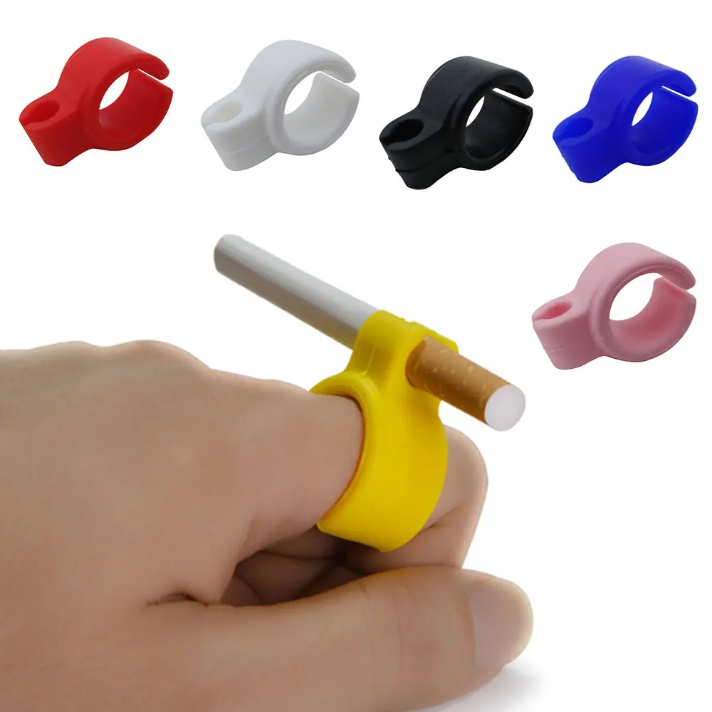 Silicone Resin Ring Finger Hand Rack Holder for Regular Smoking