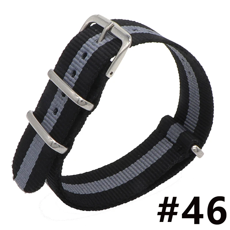 High Quality Nylon Watchband Silver Buckle for Daniel Wellington 20mm Replace Bracelet Strap Watch Band for dw watch