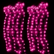 Fan Dance Accessories LED Belly Dance Fan Veil Stage Performance Prop LED Fans Shiny  Pleated  Festival Carnival Bellydance Fans