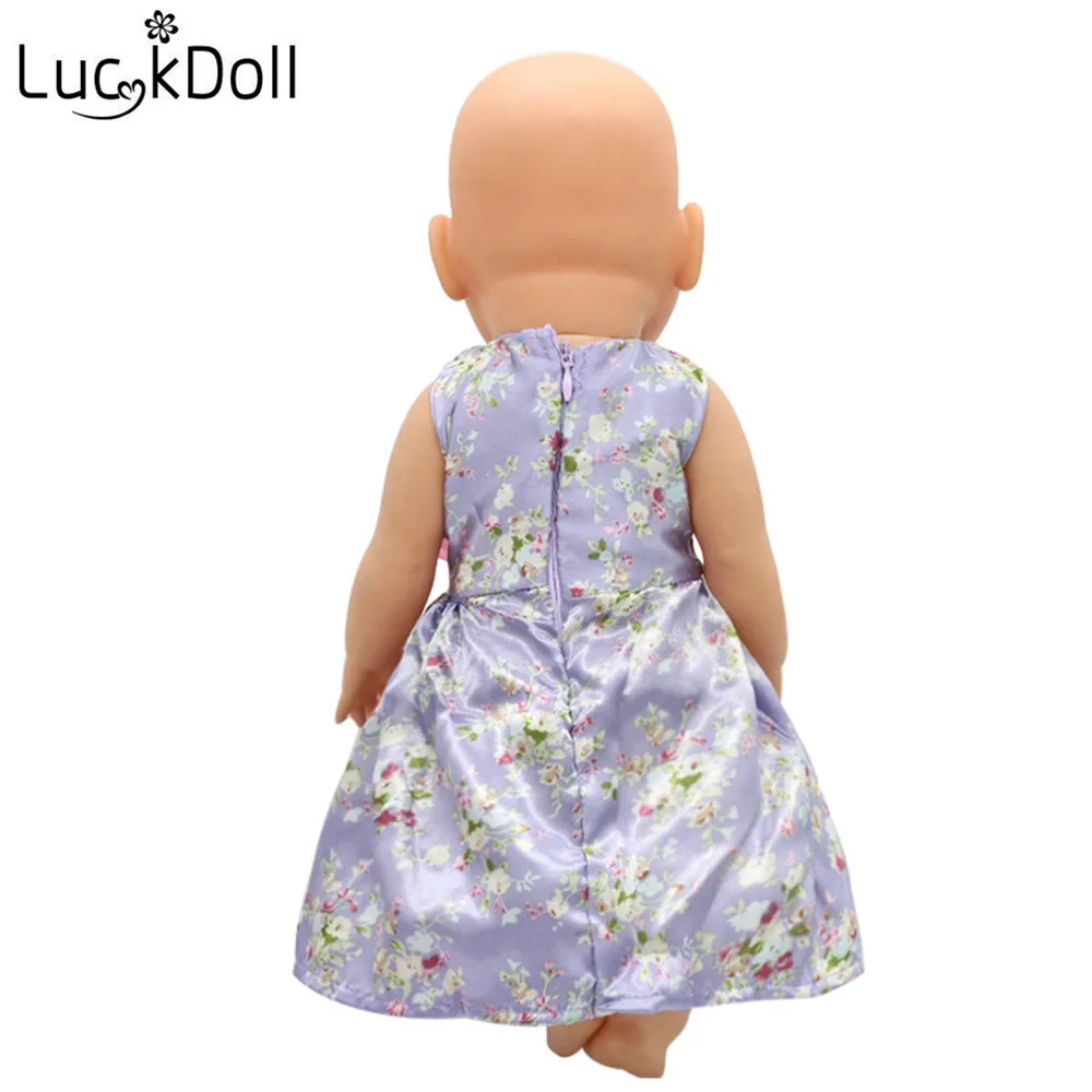 Luckydoll 8 шт. милое платье принцессы подходит 18 дюймов Американский 43 см BabyDoll одежда аксессуары игрушки Детский Рождественский подарок