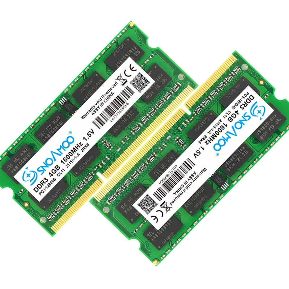 SNOAMOO оперативная память DDR3 для ноутбука 4 Гб 1333/1600 МГц 204 Pin 1 5 в 2Rx8|Оперативная