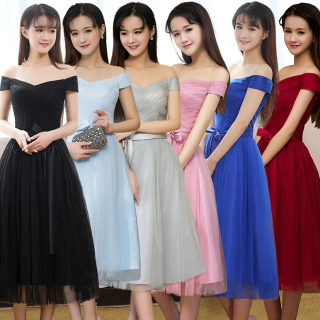 S Cute Bridesmaid Dresses Dark Red Size 8 Tea Dress Light Blue S Cute Bridesmaid Dresses Dark Red Size 8 Tea Dress Light Blue Bal Party Gown