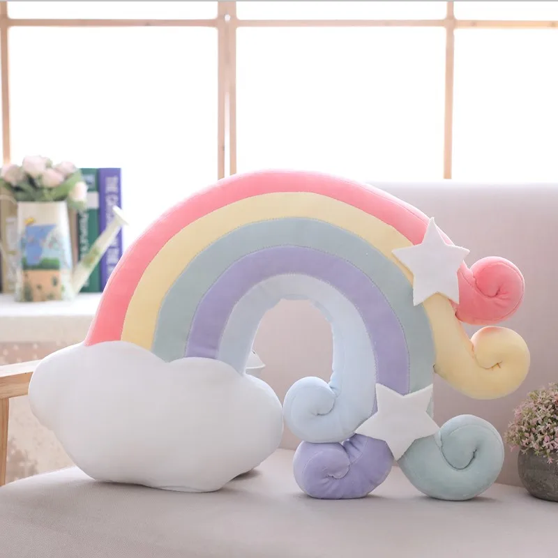 Подушка серии cute Sky плюшевая подушка с Луной и радужной звездой для стрельбы