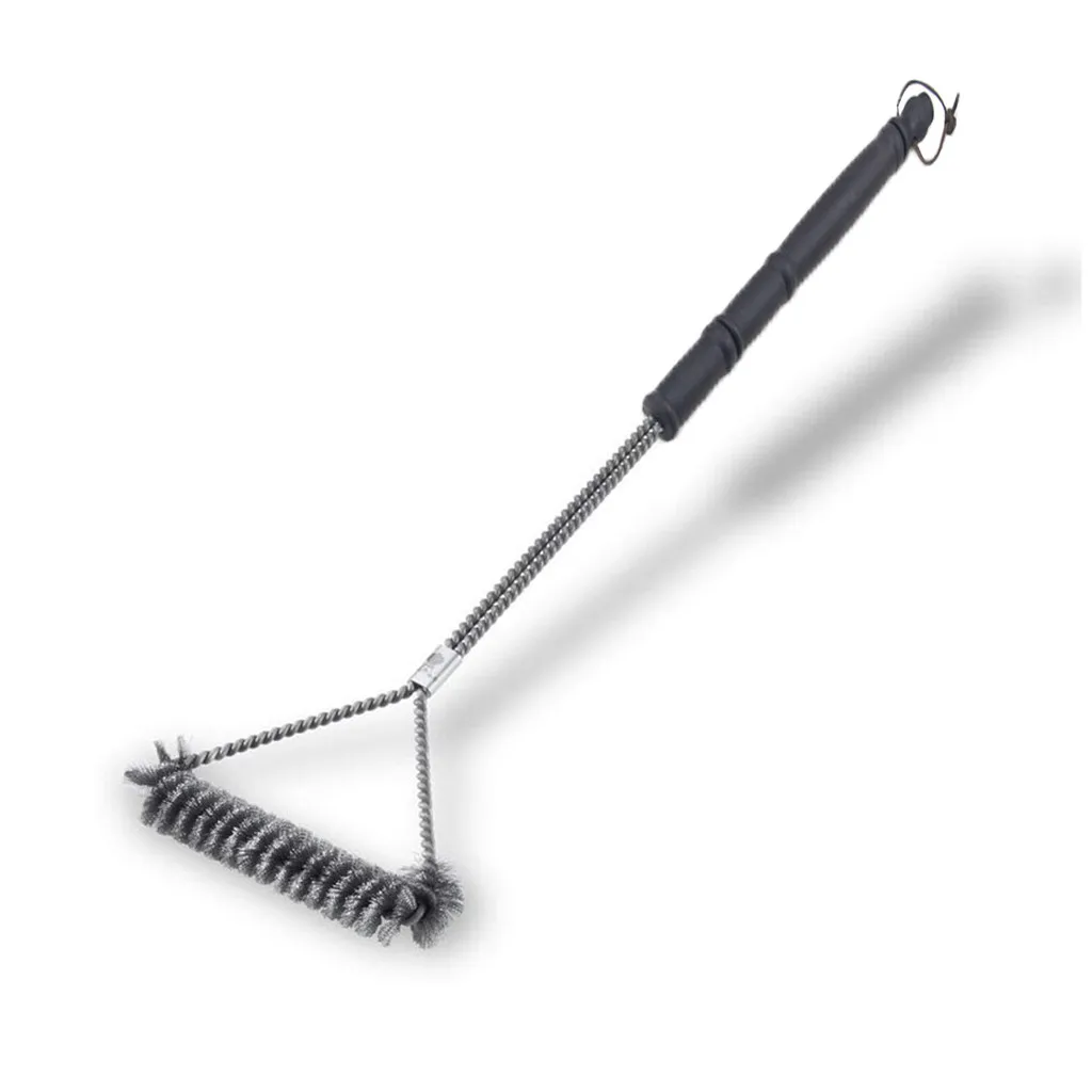 

New 21-Inch 3-Sided Steel Wire Grill Brush Barbecue Cleaning Scraper Tool#T3