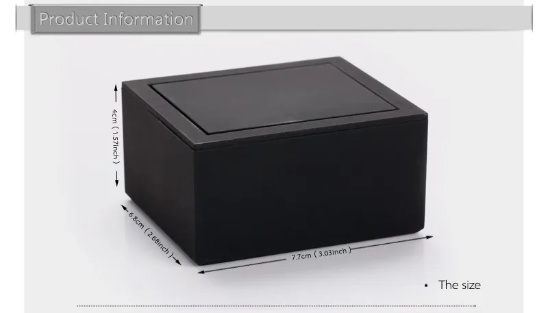 Индивидуальный Дизайн Модный черный прямоугольный подарок запонки коробка