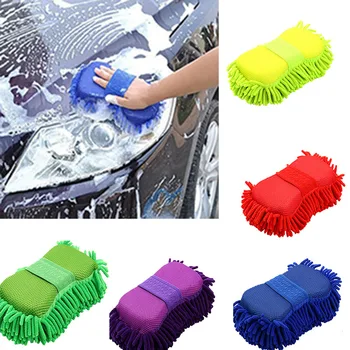 

1PCS Super Car Wash Cleaning Sponge Glove Car Hand Soft Towel Microfiber Automobile Window Glasses Care Cleaning Tool