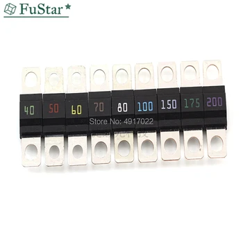 

2PCS ANS Trumpet Fork Plug Fuse 40A 50A 60A 70A 80A 100A 175A 150A 200A Bolt Fixed Insurance Film Auto fuse Car Fuse New Hot