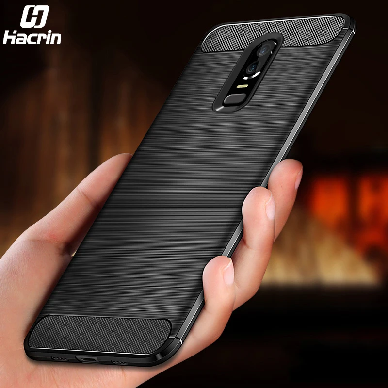 

Silicone Case for OnePlus 6 Cover Shockproof Bumper OnePlus6 Cover Soft Carbon Fiber One Plus 6 Cases Back Cover For OnePlus 6