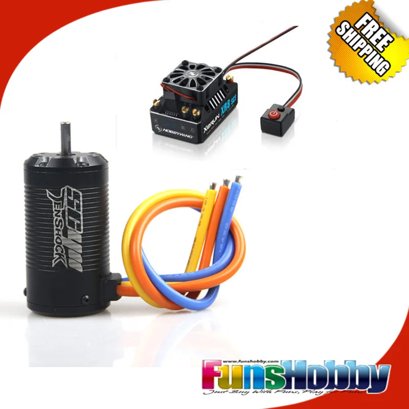 Tenshock SC411 короткий курс бесщеточный датчик 4 PoleMotor Hobbywing XR8 SCT 140A Бесщеточный