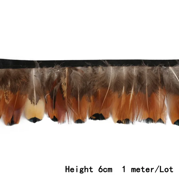 1 метр натуральный с перьями из хвоста петуха лента 4-6 см перо фазана планки для свадебного платья украшения DIY аксессуары для одежды - Цвет: Style 4