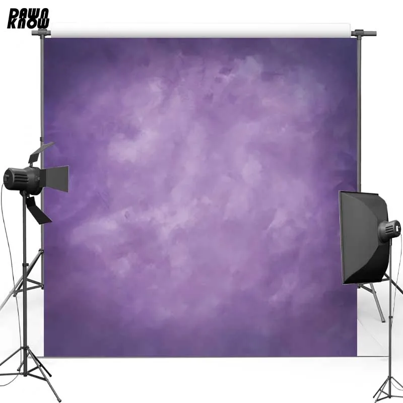 

DAWNKNOW Texture Purple Solid Color Vinyl Photography Background For Wedding Polyester Backdrop For Children Photo Studio MH081