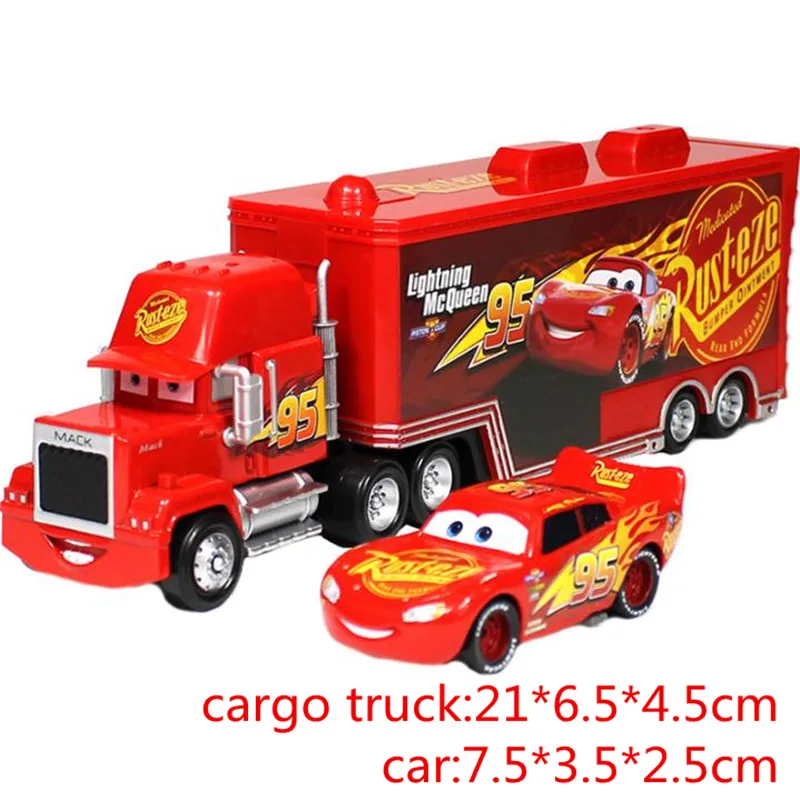 

Disney Pixar Cars 3 Lightning McQueen Diecast Metal Toy Mack Vehicles Black Storm Jackson Truck Hot Toys Gift for Boy Christmas