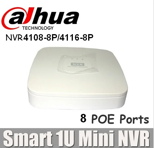  DAHUA POE NVR4108-8P NVR4116-8P 8ch 16ch NVR with 8 poe ports Smart 1U Mini NVR 1080P Network NVR 