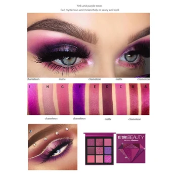 

9 Colors Eyeshadow Palette Long Lasting Waterproof Sweatprrof Beauty Makeup Shinny Eye Shadow Cosmetic Tools