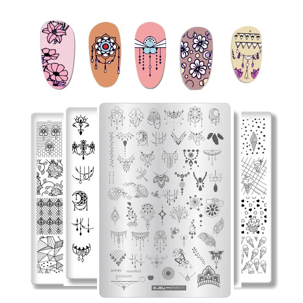 

1pc Rectangle Nail Stamping Plates Rabbit/Bear/Flower/Letter Nail Art Plate Stamping For Printing Template Stencil Nail Tool#LC1