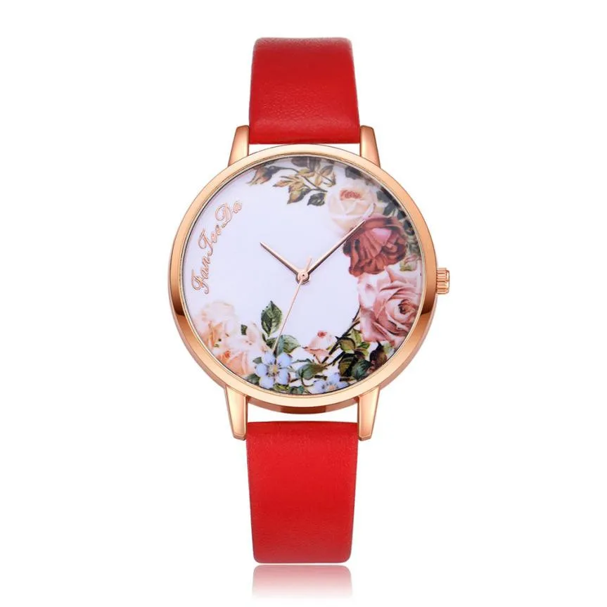 

Women Watches Printing PU Leather Strap Analog Quartz Wristwatch Ladies Watch bayan kol saati zegarek damski relogio feminino