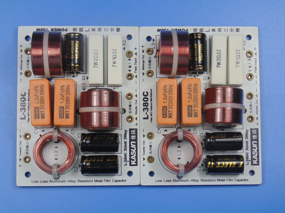 2 шт. KASUN L-380C 3 Way 3 блок 200 Вт Hi-Fi аудио динамик кроссовер с делителем частоты фильтры
