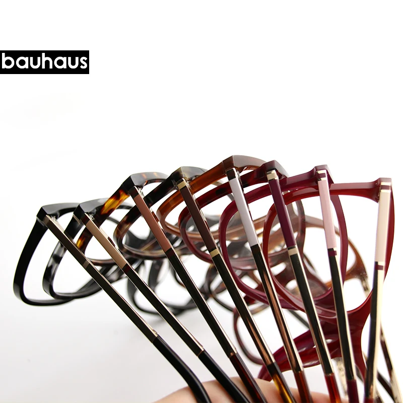 Bauhaus 8 цветов новый модный бренд дизайнерские оправы из ацетата очки винтажные