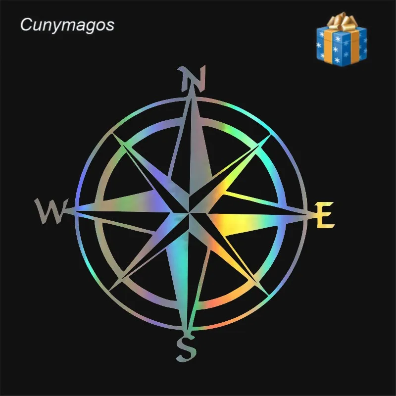 

Car Styling Compass Travel Wanderlust Direction NSWE Car Stickers Creative Funny Car Body Door Window Wall Decal Sticker 15*15cm