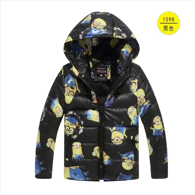 Minion Jacket Kids Down Jacket For Boy Baby Minion Clothes Winter Down
