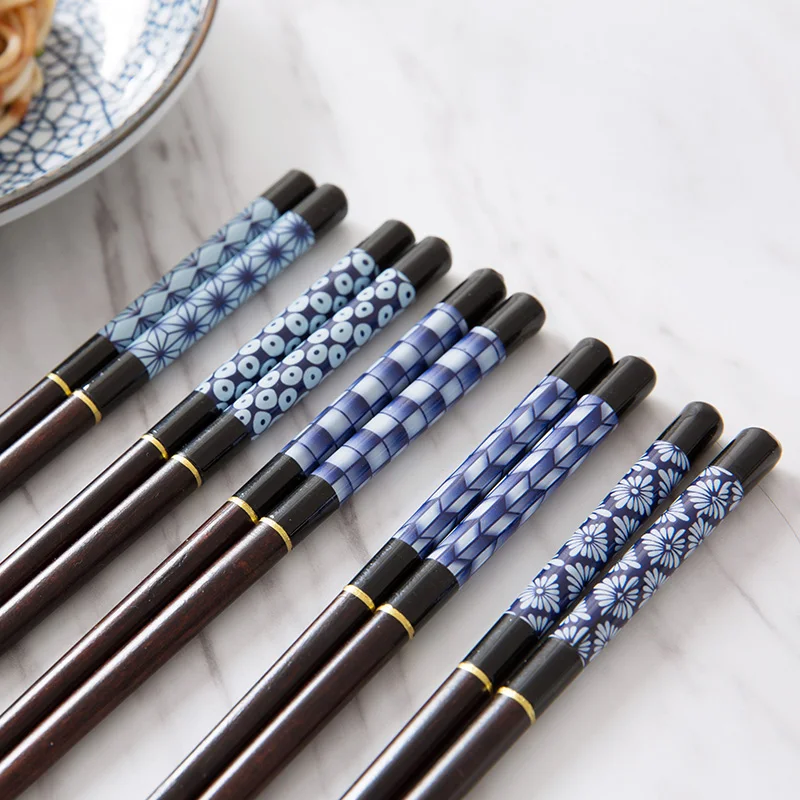 5 пар многоразовые деревянные палочки для еды|5 pairs chopstick|dishwasher safechopstick |