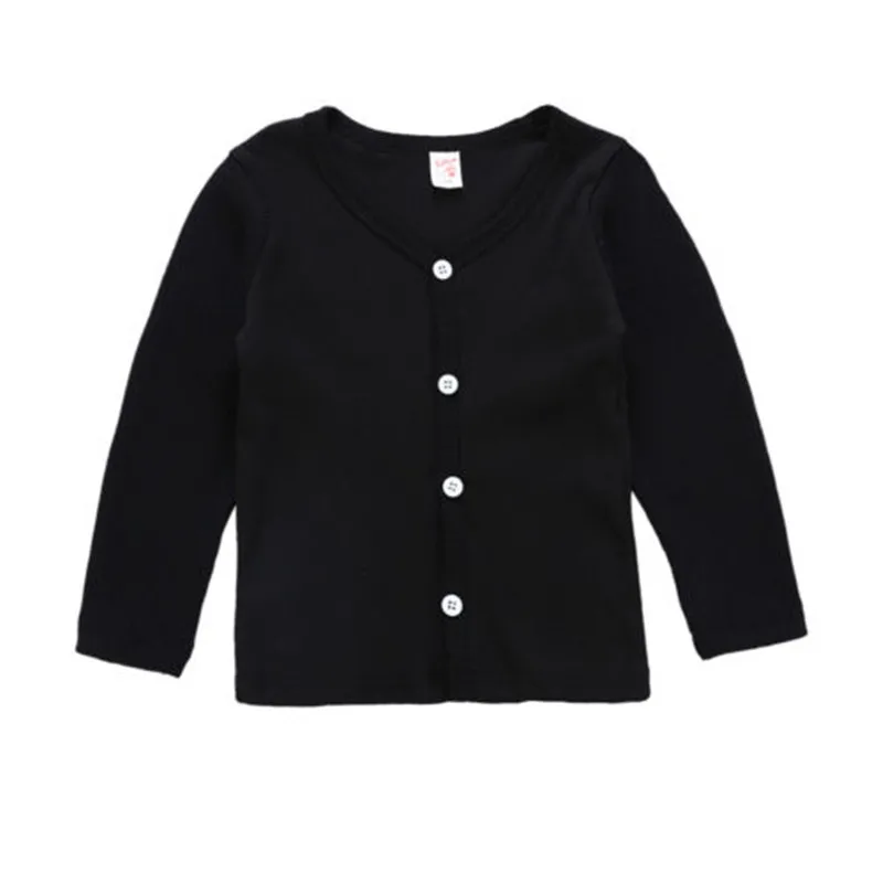 CANIS Bebe/одежда; свитеры для маленьких девочек; вязаные топы для маленьких мальчиков и девочек; Пальто-кардиган; свитер с длинными рукавами; сезон зима-осень - Цвет: Черный