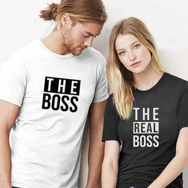 couple shirt the real boss