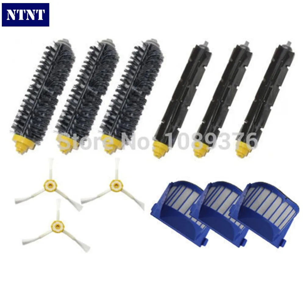 

NTNT Free Post New Brush 3 armed Aero Vac Filter kit for iRobot Roomba 600 Series 620 630 650 660