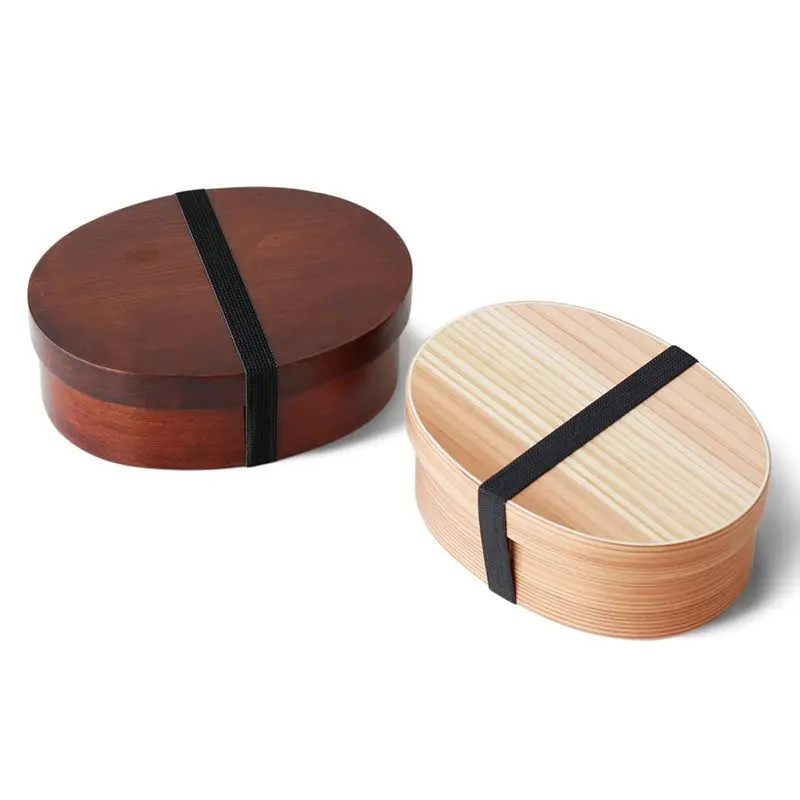 

New Lunch Box Japanese Style One-Person Food Preservation Box Tableware Student Wooden Lunch Box
