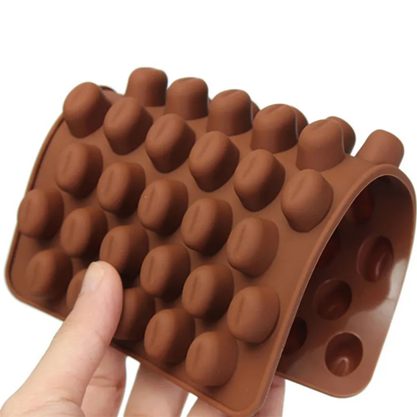 

DIY Beans Cake Silicone Chocolate Mold 3D Coffee Beans Jelly Ice Candy Fondant Sugar Tool Cooking Tools 9J17