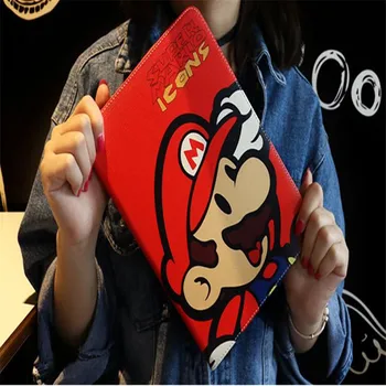 

Cute character SpongeBob Garfield Mario leather case for ipad mini 4 TPU back tablet case brand quality with package