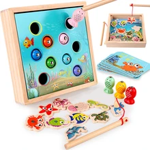 Crianças brinquedos de madeira magnético jogos de pesca jogo de brinquedo crianças 3d peixe bebê crianças brinquedos educativos ao ar livre engraçado meninos presentes da menina