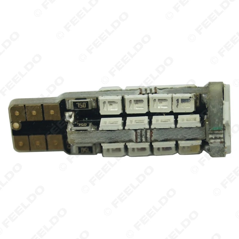 FEELDO для выведения токсинов, 40 шт 7-Цвет T10 2835 30SMD Canbus Error Free светодиодный индикатор автомобиля двери боковой габаритный фонарь# HQ1302