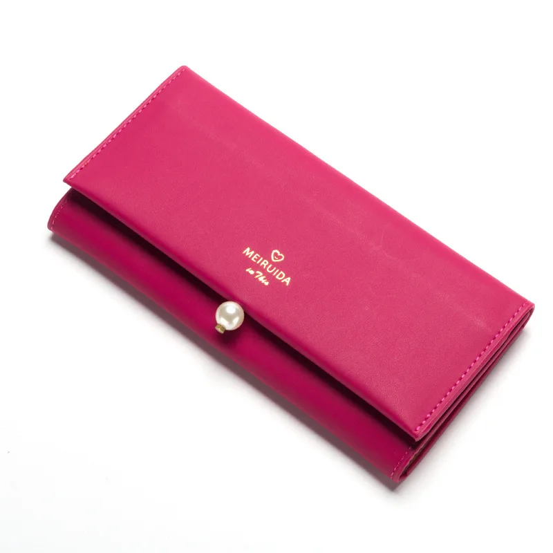 

New Famous Brand Designer pearl Long Walet Women Wallets Female Bag Ladies Money Coin Women Purse ladies wallet purse clutch