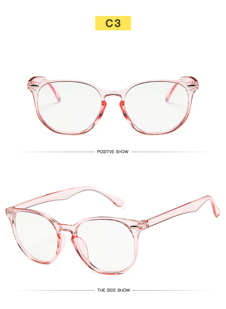 Fashion Clear Glasses Frame for Women Vintage Clear frame Round Eye Glasses Female Plastic Transparent Optical Glasses Frames Fashion Clear Glasses Frame for Women Vintage Clear frame Round Eye Glasses Female Plastic Transparent Optical Glasses Frames